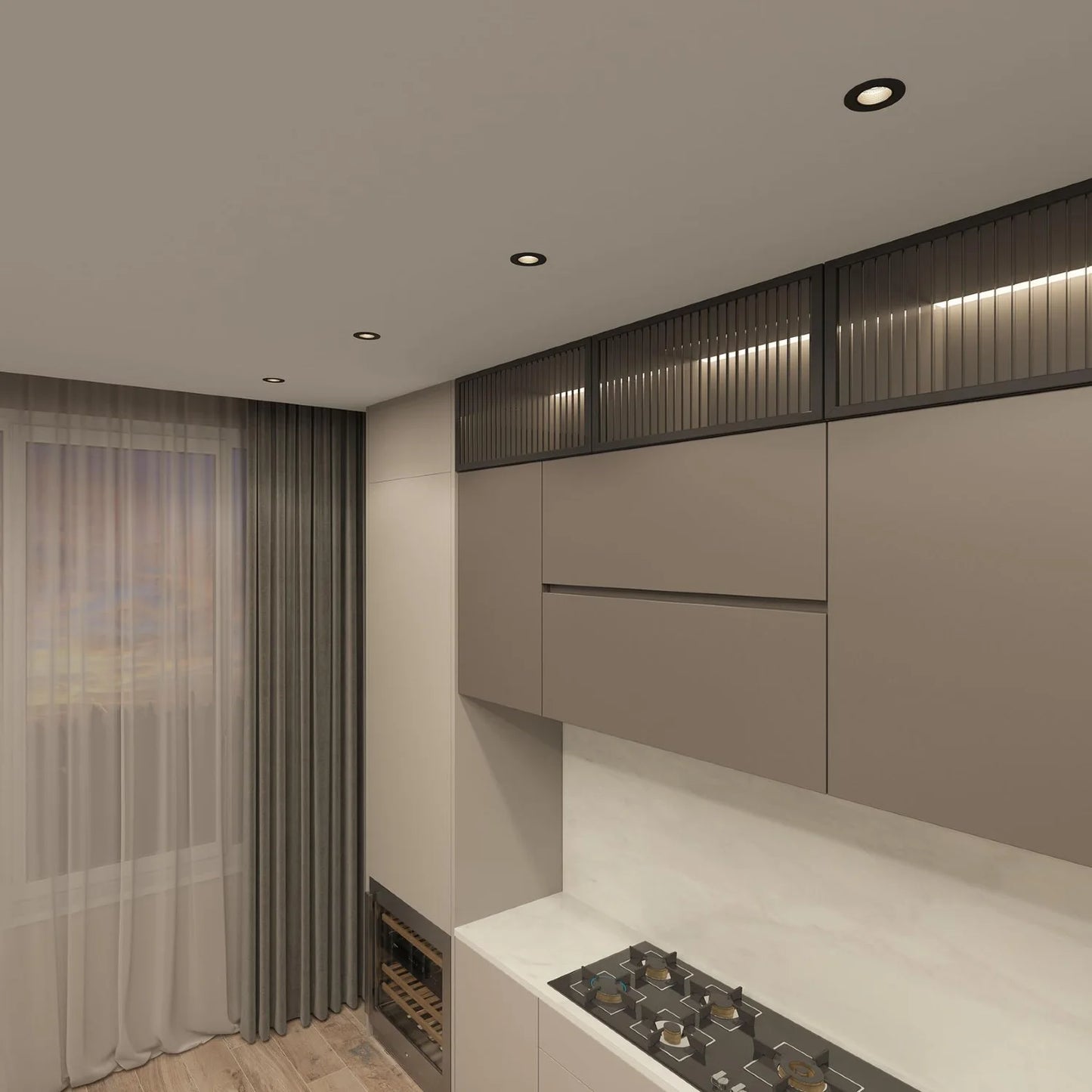 Premium GU10 Einbaustrahler schwenkbar IP20 rund - Farbe schwarz matt