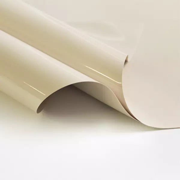 Lackspanndecke mit Keder Farbe 307 gelbgrün - Folienbreite bis 500 cm