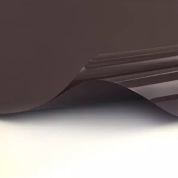 Lackspanndecke mit Keder Farbe 571 dunkelbraun - Folienbreite bis 500 cm