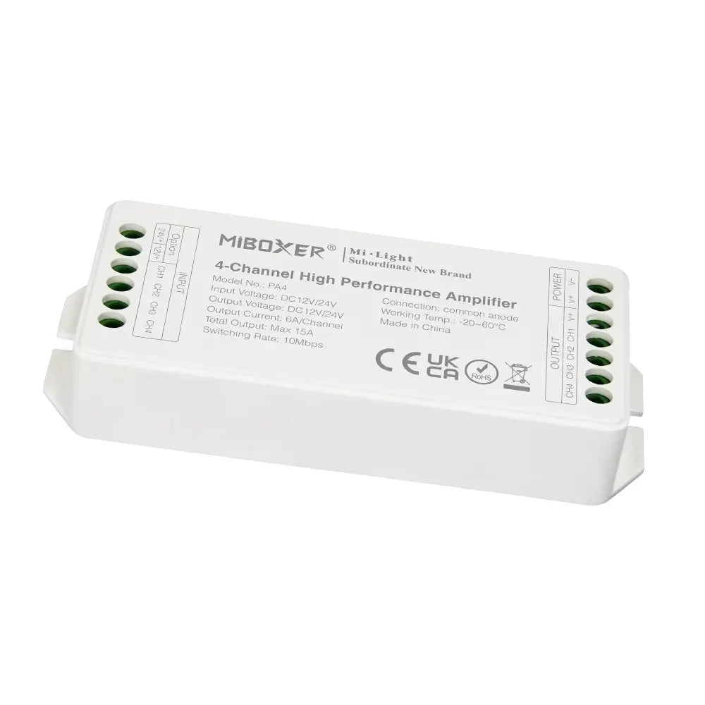 MiBoxer PA4 LED Verstärker Amplifier 4 Kanal 15A für RGBW LED Streifen
