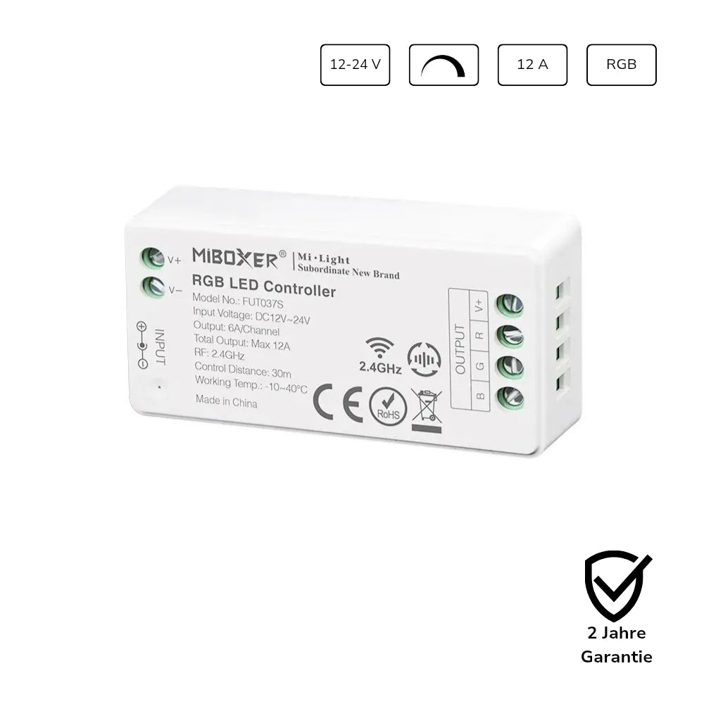 Miboxer FUT037S RGB LED Controller 12A für LED Strips