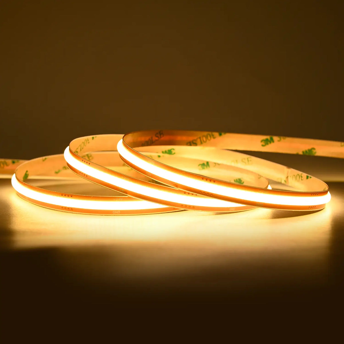 Premium COB LED Streifen 24V Freecut 5m mit 3000K Warmweiß und CRI >90