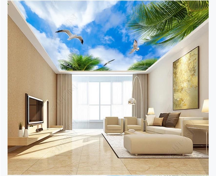 PVC Spanndecke mit Keder mit UV Fotodruck - Folienbreite bis 500 cm