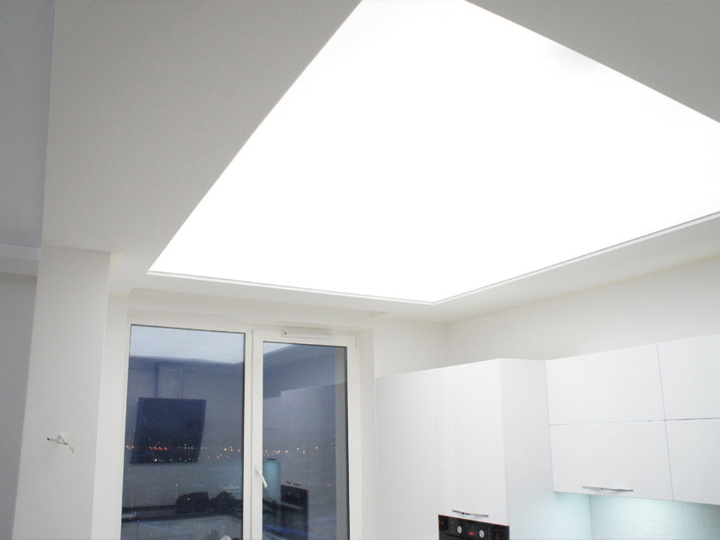 Lichtdecke - translucente PVC Lackspanndecke - Material nach Maß