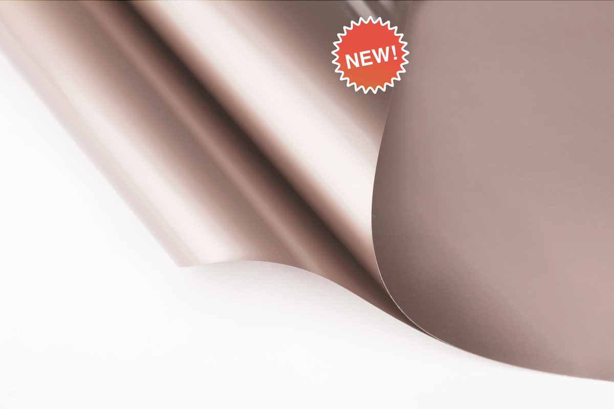 Spanndecke metallic mit Keder Farbe 91 rosagold - Folienbreite bis 320 cm
