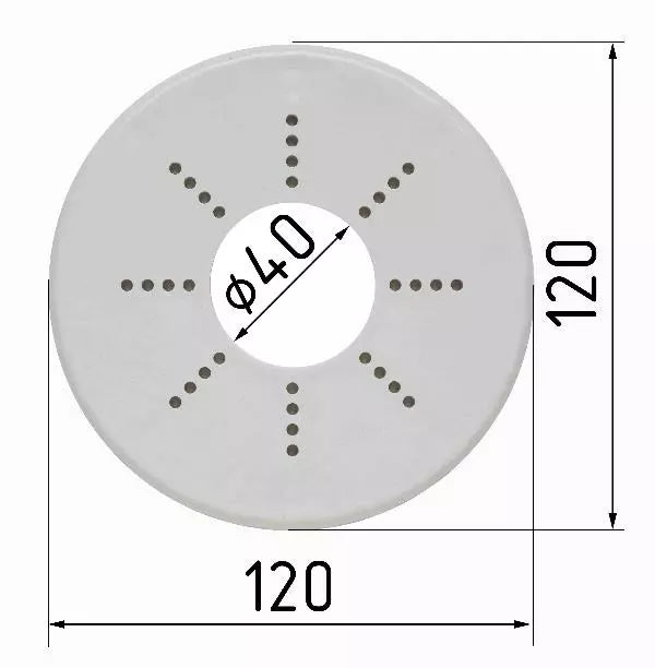 Spanndecken Unterkonstruktion für Rauchmelder oder kleine Deckenleuchte rund Ø120