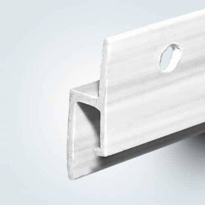 PVC Wandprofil weiß mit Schattenfuge perforiert für PVC Spanndecken