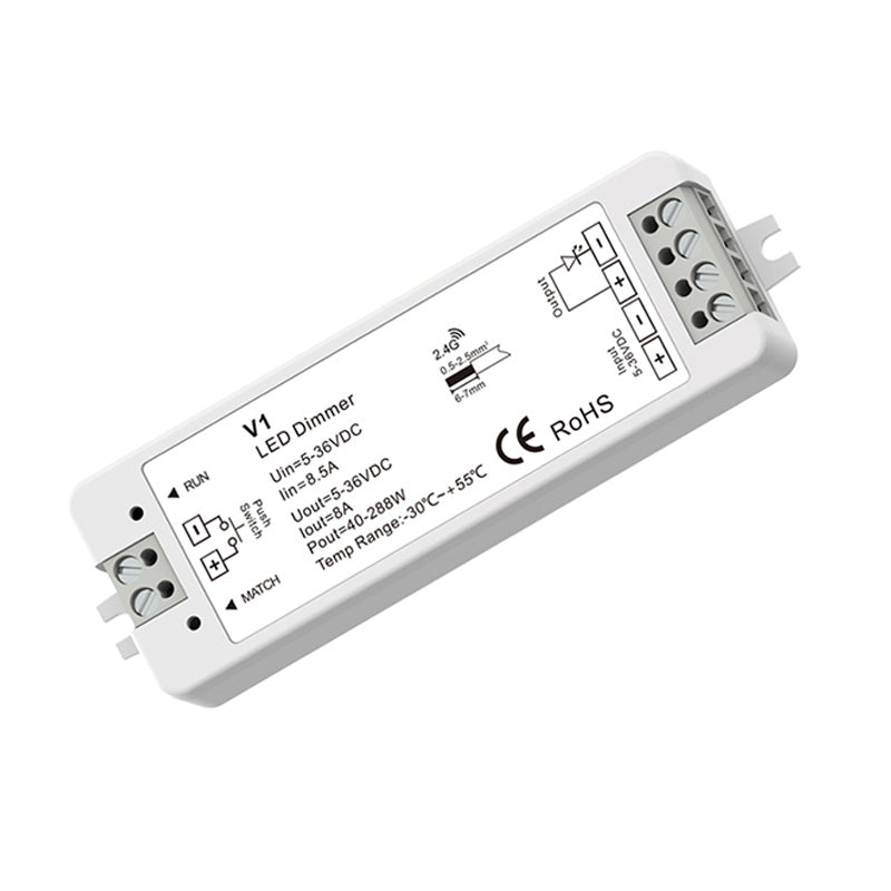 LED Controller Push-Dim für stufenlos dimmbare LED-Strips und Einbaustrahler