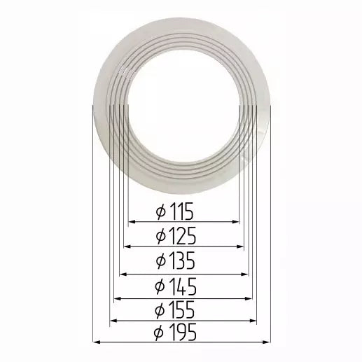 Spanndecken Unterkonstruktion für Einbaustrahler rund 125-155