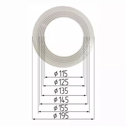 Spanndecken Unterkonstruktion für Einbaustrahler rund 125-155