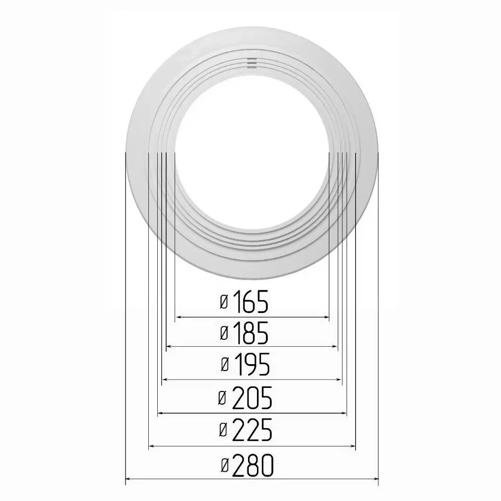 Spanndecken Unterkonstruktion für Einbaustrahler rund 165-225