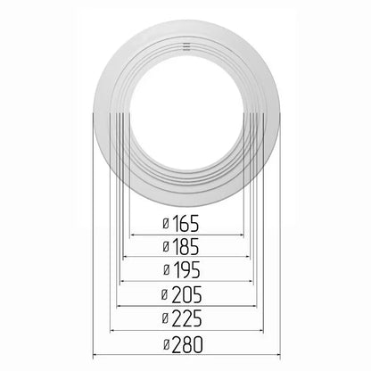 Spanndecken Unterkonstruktion für Einbaustrahler rund 165-225