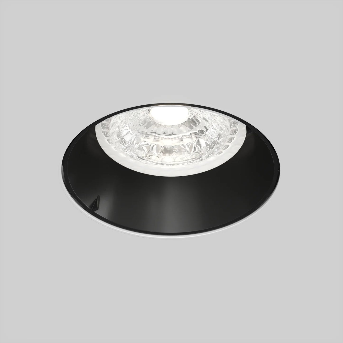 Flächenbündiger Premium GU10 Einbaustrahler IP20 rund - Farbe schwarz