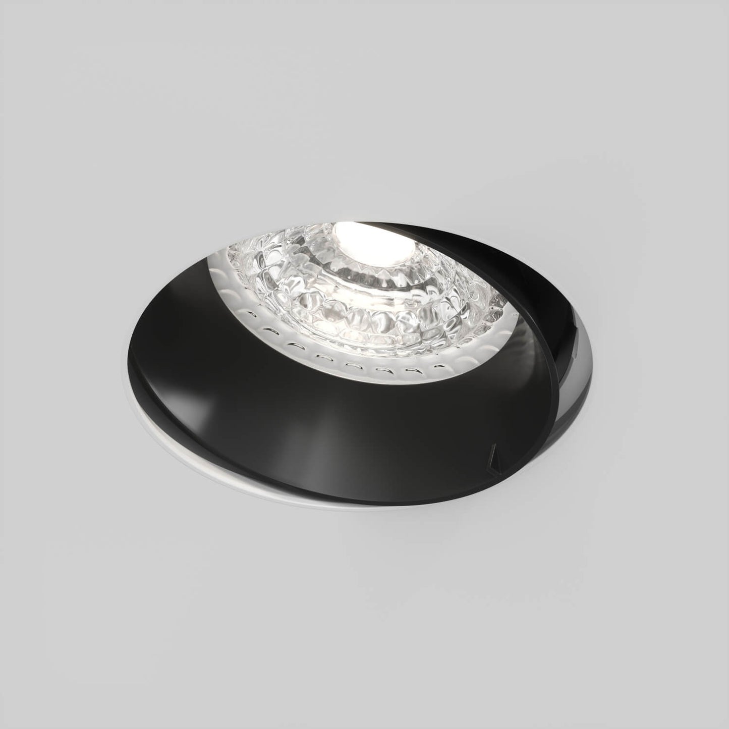 Flächenbündiger Premium GU10 Einbaustrahler IP20 rund - Farbe schwarz