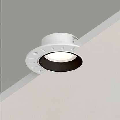 Flächenbündiger Premium GU10 Einbaustrahler IP20 rund - Farbe schwarz