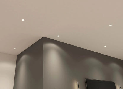 Flächenbündiger Premium GU10 Einbaustrahler IP20 rund - Farbe weiß