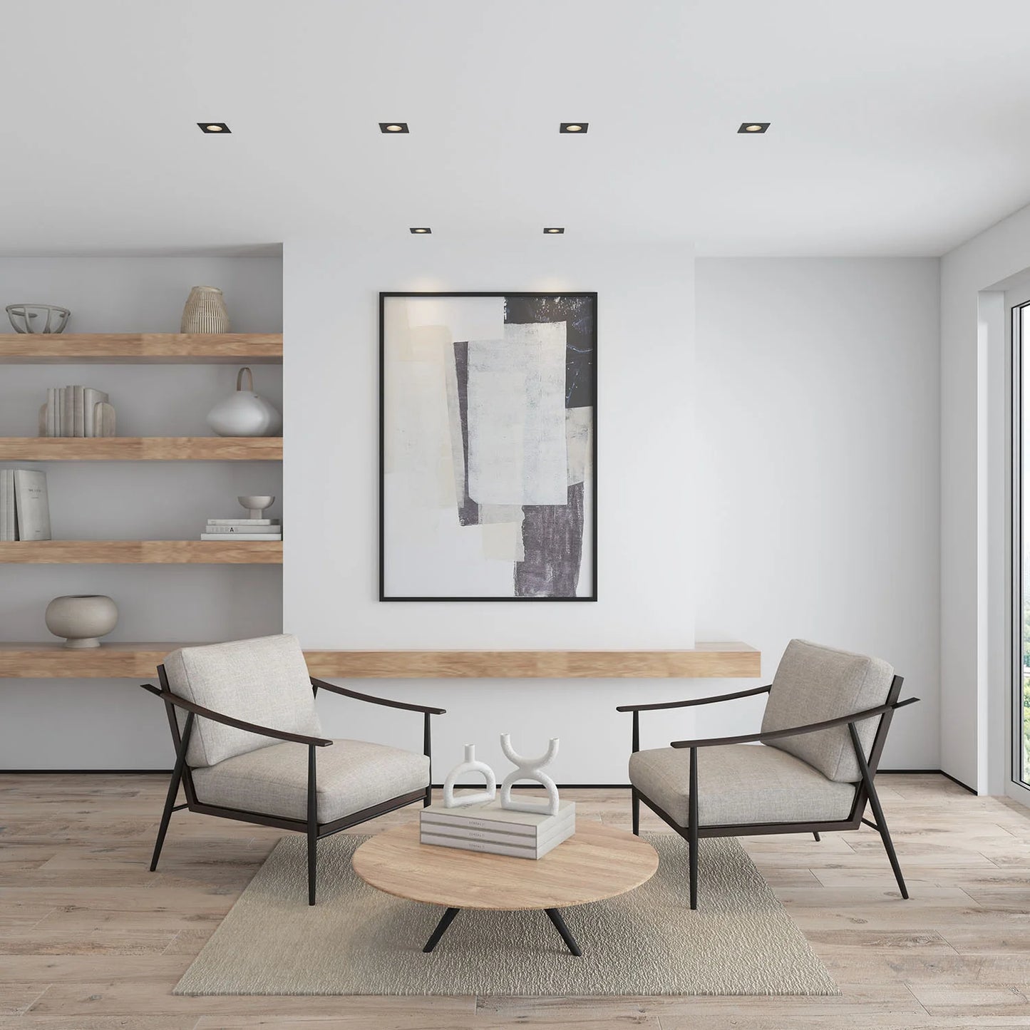 Premium GU10 Einbaustrahler schwenkbar IP20 quadratisch - Farbe schwarz matt