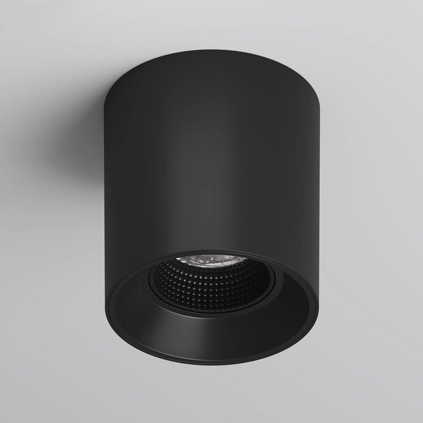 Aufbauspot schwarz matt rund schwenkbar IP20