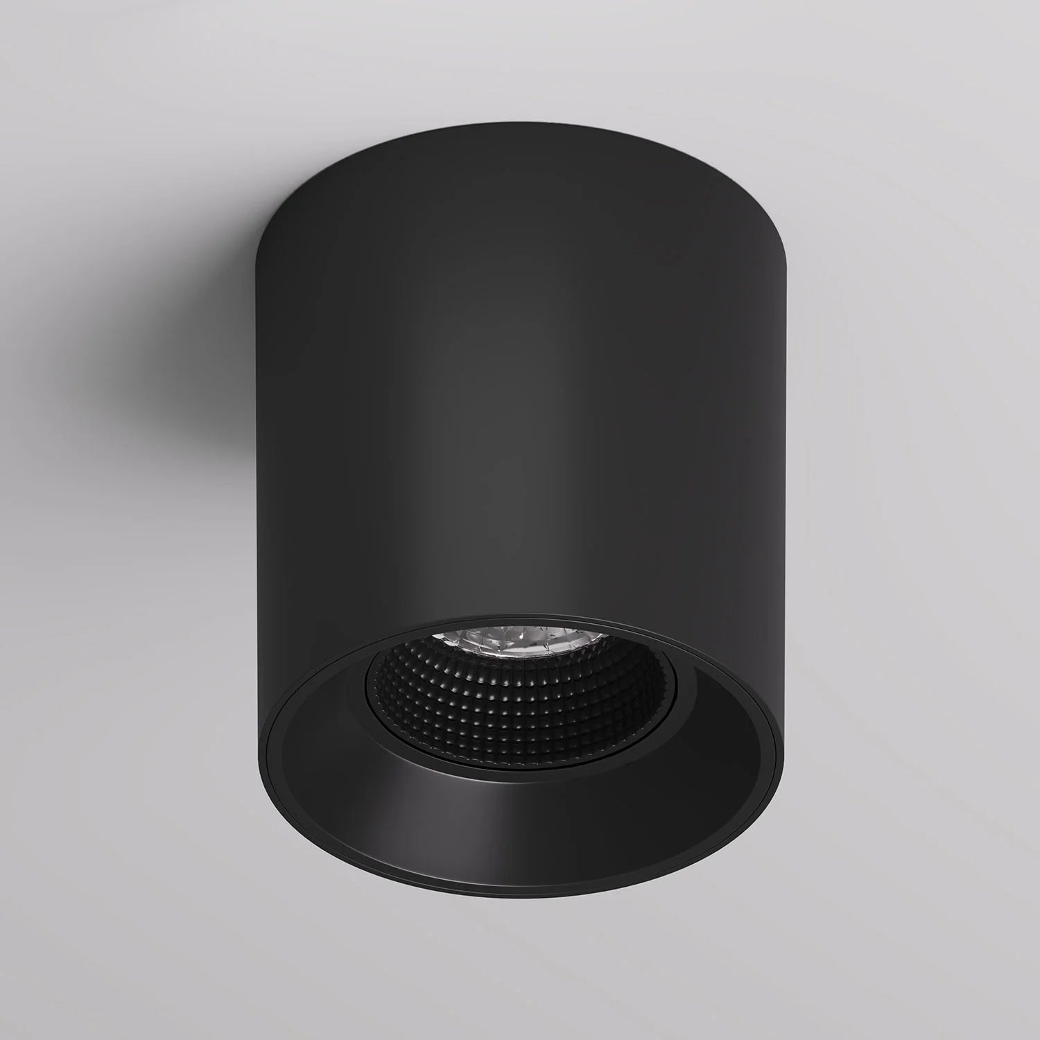 Aufbauspot schwarz matt rund schwenkbar IP20