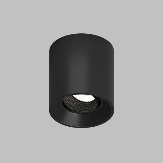 Aufbauspot schwarz matt rund schwenkbar