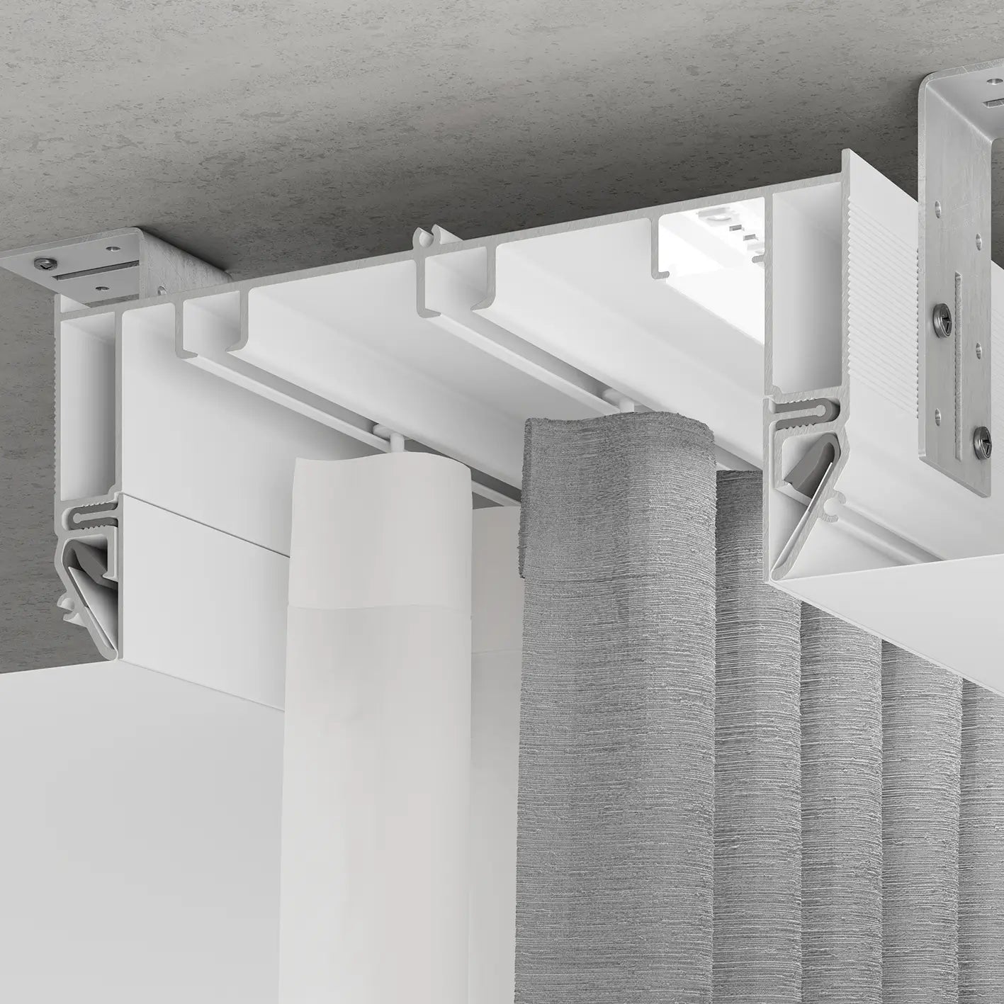 Weißes Aluminium LED Gardinen Profil 03-50 für PVC Spanndecken