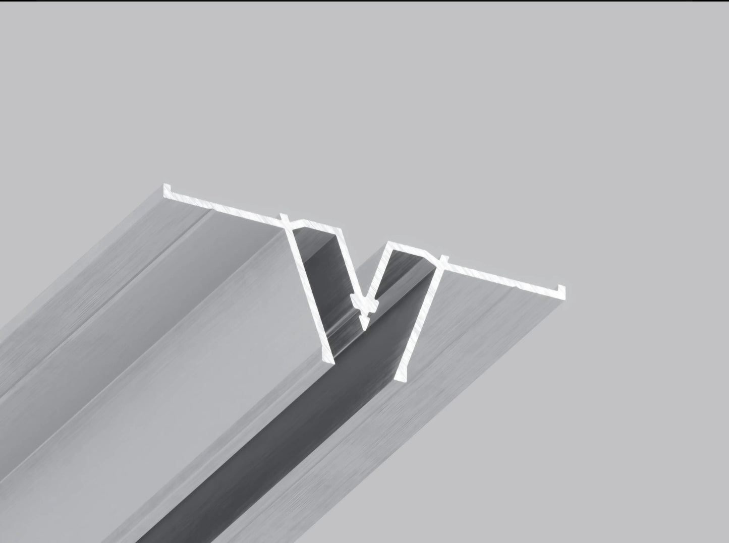 Aluminium Spanndecken Trennprofil mit optionaler Abdeckleiste
