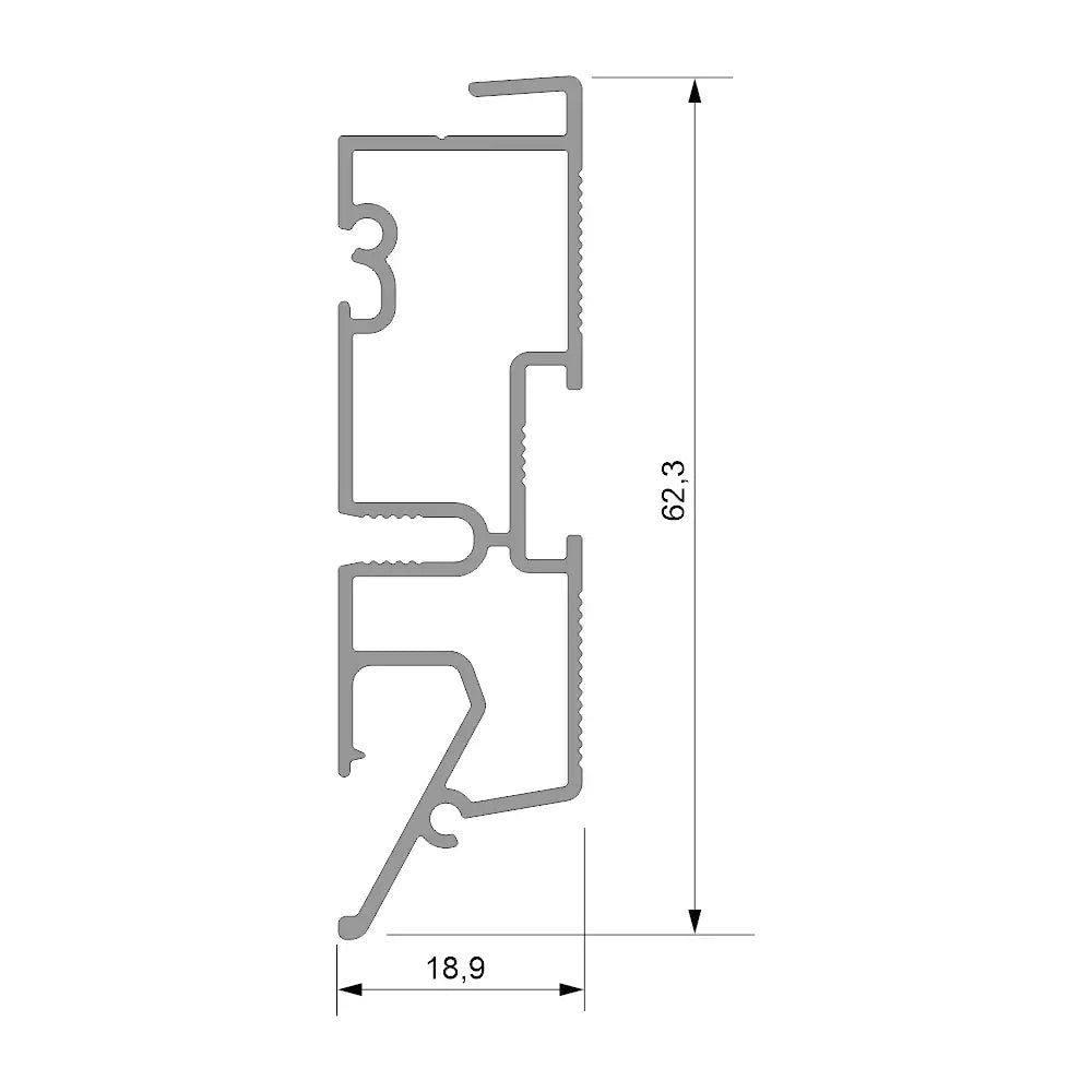 Hochwertiges Spanndecken Nischen Profil aus Aluminium