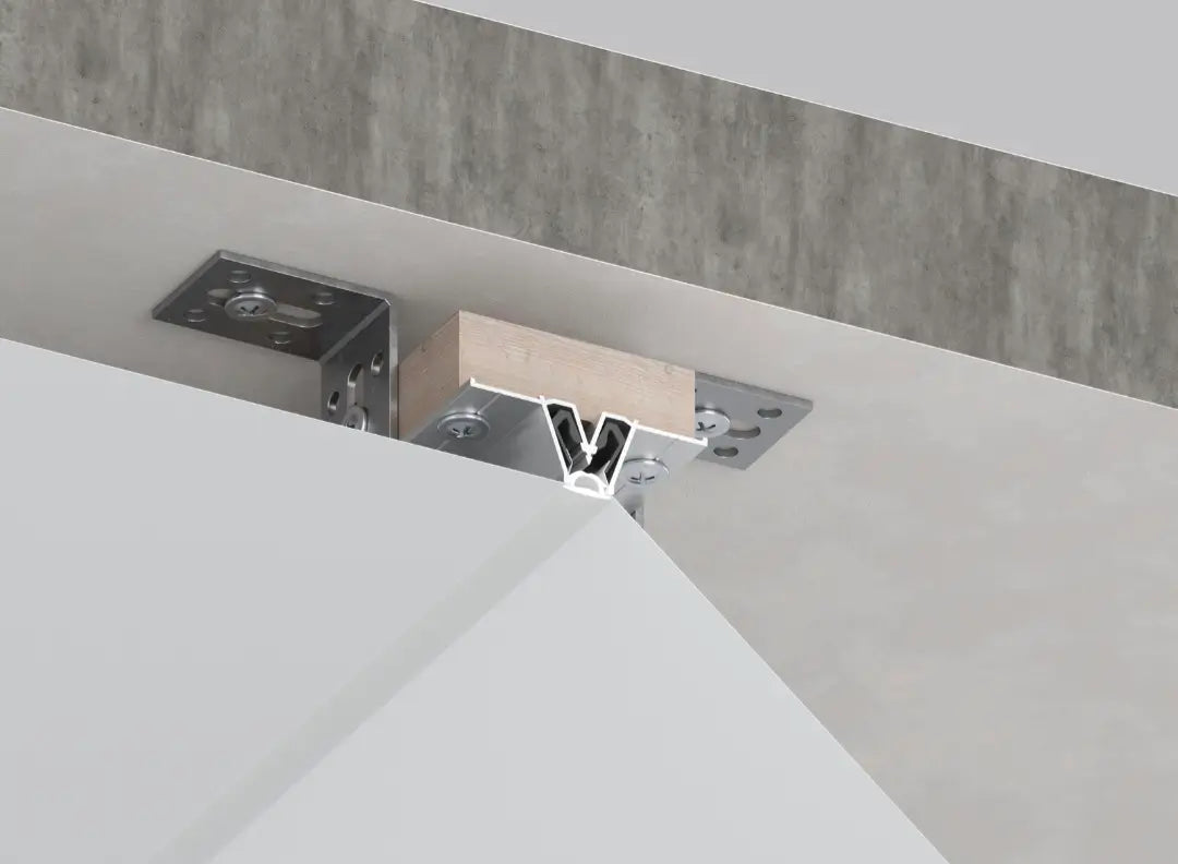 Aluminiumprofil zur Trennung von Spanndecken Bereichen