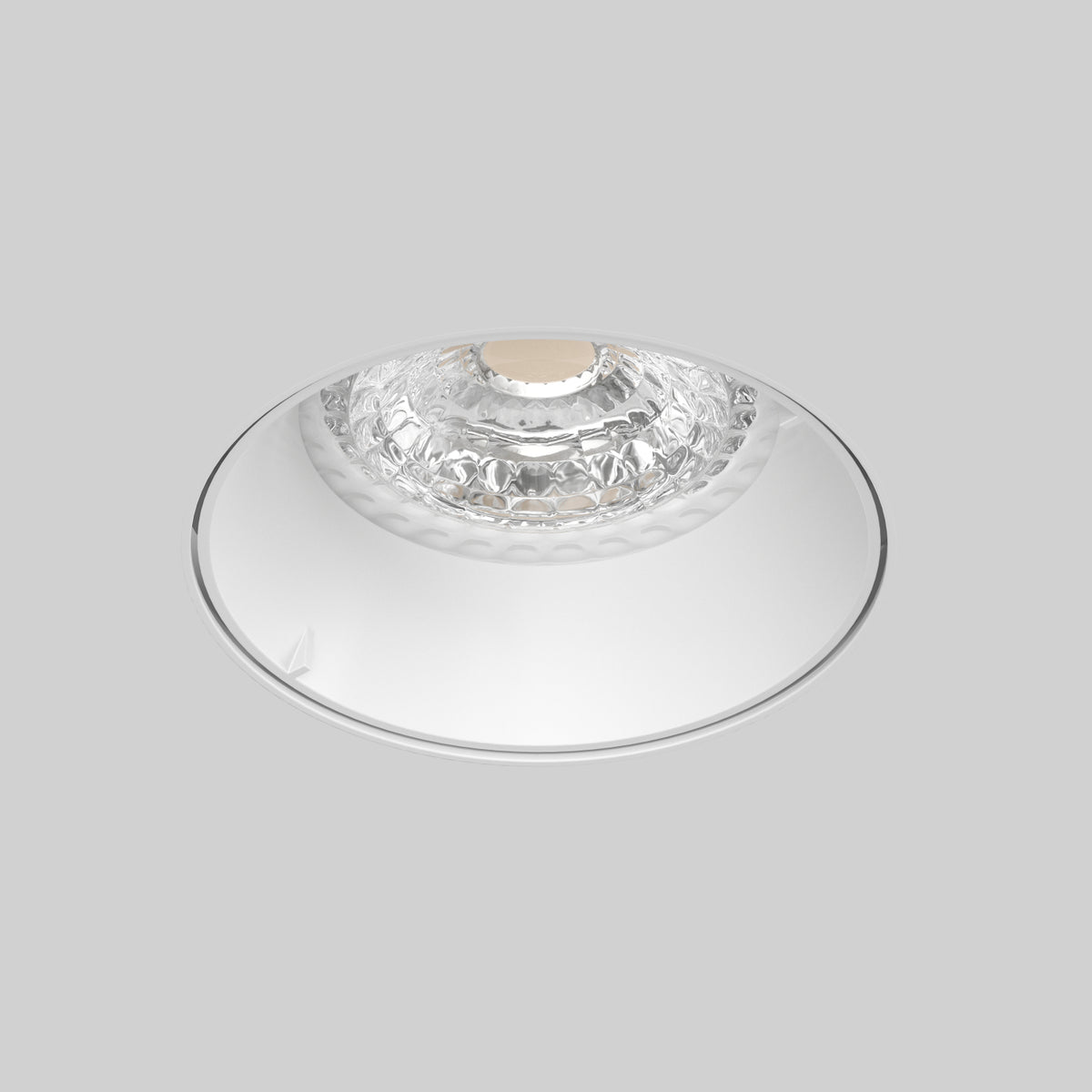Flächenbündiger runder GU10 Einbaustrahler IP20 in Weiß für moderne LED Beleuchtung