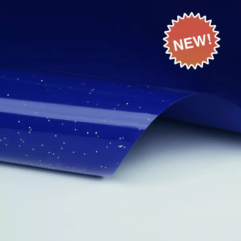 Lackspanndecke Galaxy mit Keder Farbe 162 dunkelblau - Folienbreite bis 320 cm