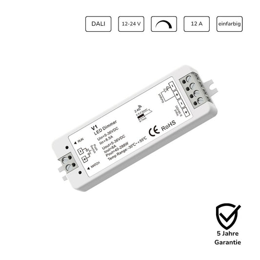 LED Controller Dimmer PUSH-DIM 8A für einfarbige LED-Strips 5-36V