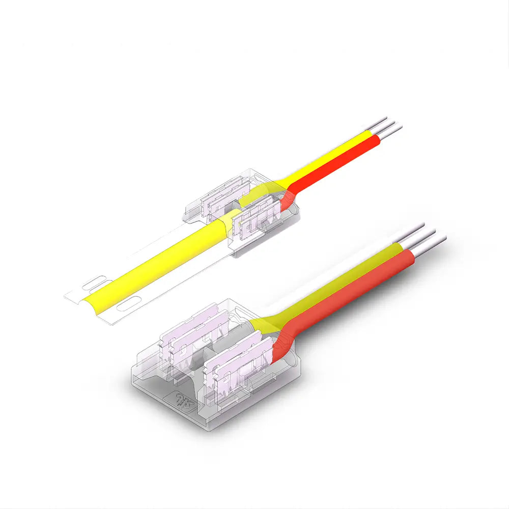 10mm CCT LED Strip zu Kabel Verbinder mit 15cm Kabel und 3 Pin Anschluss für COB LED Streifen