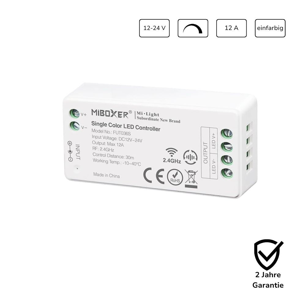 Miboxer FUT036S LED-Controller für einfarbige LED-Strips