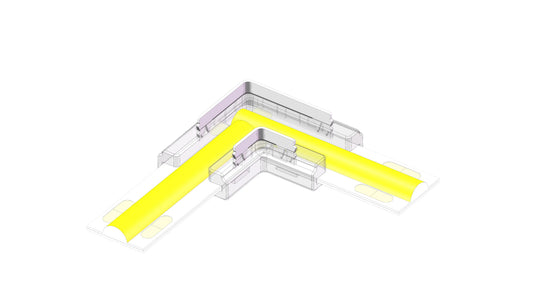 10mm LED Eckverbinder 2 Pin für einfarbige COB LED Streifen