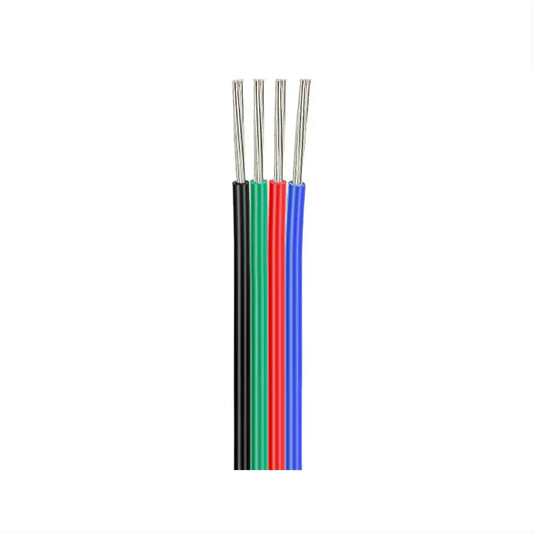 4-poliges LED Kabel 4x0,75 mm² AWG20 für 12V-48V RGB SMD und COB LED Streifen