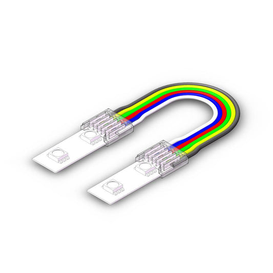 12mm RGB CCT SMD LED Strip zu Strip Verbinder mit 15cm Kabel und 6 Pin Anschluss für RGB CCT SMD LED Streifen ohne Löten
