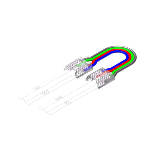 10mm RGB COB LED Strip zu Kabel 10mm RGB COB LED Strip zu Kabel Verbinder mit 15cm Kabel und 4 Pin Anschluss für RGB COB LED Streifen