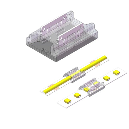 8mm LED Strip zu Strip Verbinder 2 Pin für COB und SMD Streifen