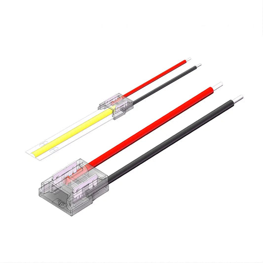10mm LED Strip zu Kabel Verbinder mit 15cm Kabel für COB und SMD LED Streifen