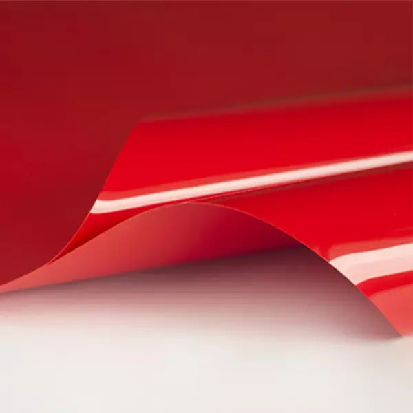 Lackspanndecke mit Keder in Rot 462, Folienbreite bis 320 cm, glänzende Oberfläche