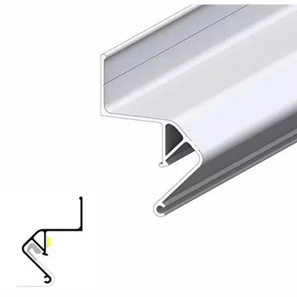 Alu Spanndecken Wandprofil weiß für LED Randbeleuchtung - keine Abdeckung notwendig