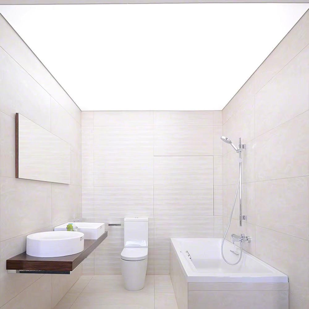 Elegante CEILITEC Lichtdecke im Badezimmer – einfach selbst gebaut
