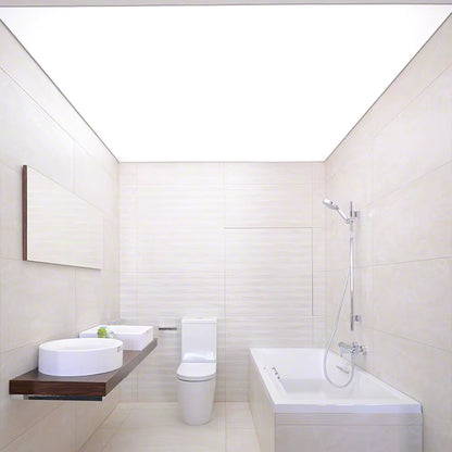 Elegante CEILITEC Lichtdecke im Badezimmer – einfach selbst gebaut
