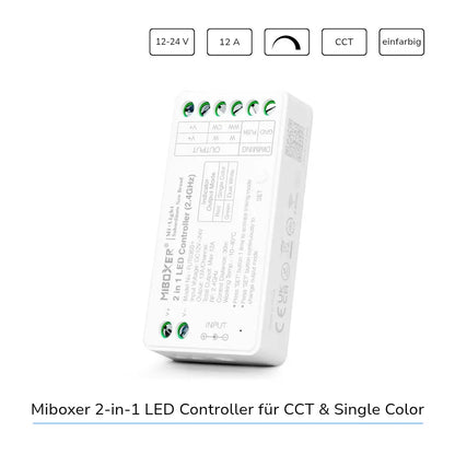 MiBoxer FUT035S+ LED Controller für CCT und Single Color LED Streifen 12-24V