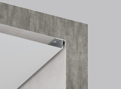 Hochwertiges Alu Deckenprofil für PVC Spanndecken, perforiert, inklusive Schattenfuge für stilvolle Raumoptik
