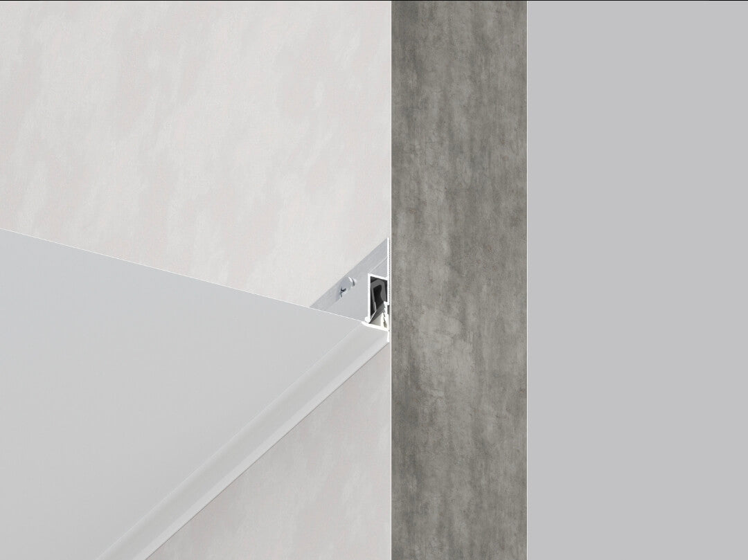 Perforiertes Alu-Wandprofil für PVC Spanndecken, kompatibel mit Abdeckleisten, langlebig und stabil