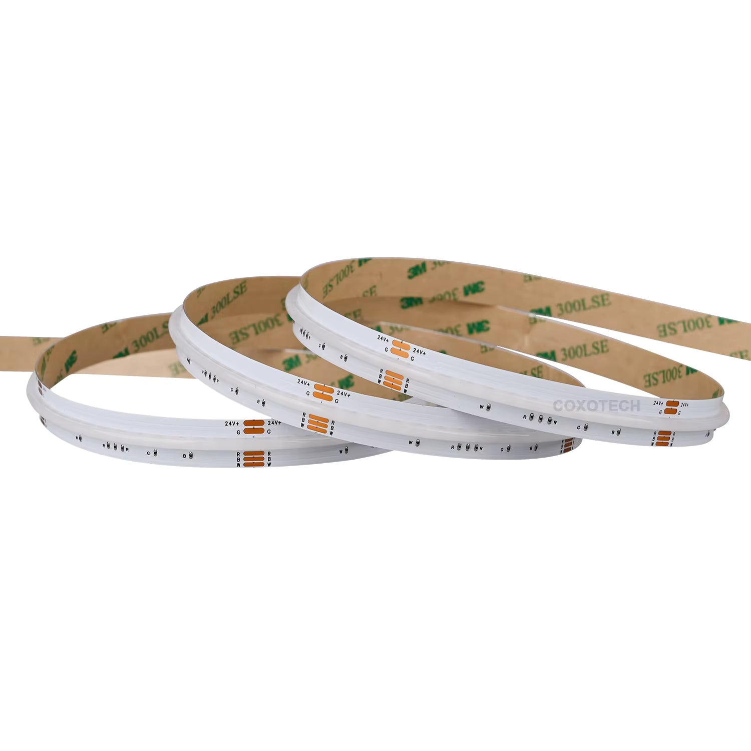 Premium COB LED RGBW Streifen 24V 5m mit 896 LEDs/m und 16W/m, 2700K–6500K