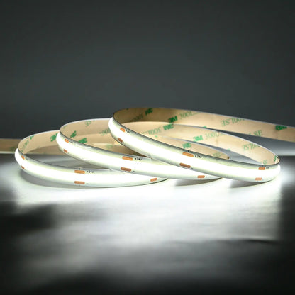 Premium COB LED Streifen 24V 5m mit 6500K Kaltweiß und CRI >90