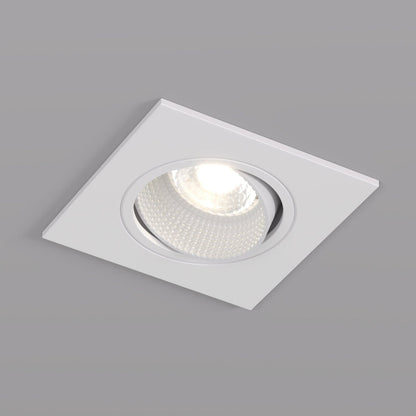 Quadratischer GU10 Einbaustrahler schwenkbar IP20 in Weiß Matt für LED Beleuchtung