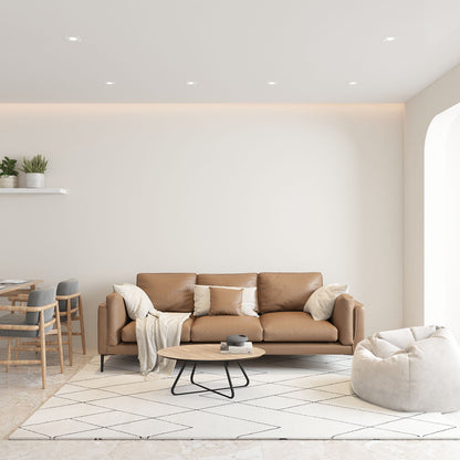 Quadratischer Premium GU10 Einbaustrahler schwenkbar IP20 in Weiß Matt in der Decke montiert